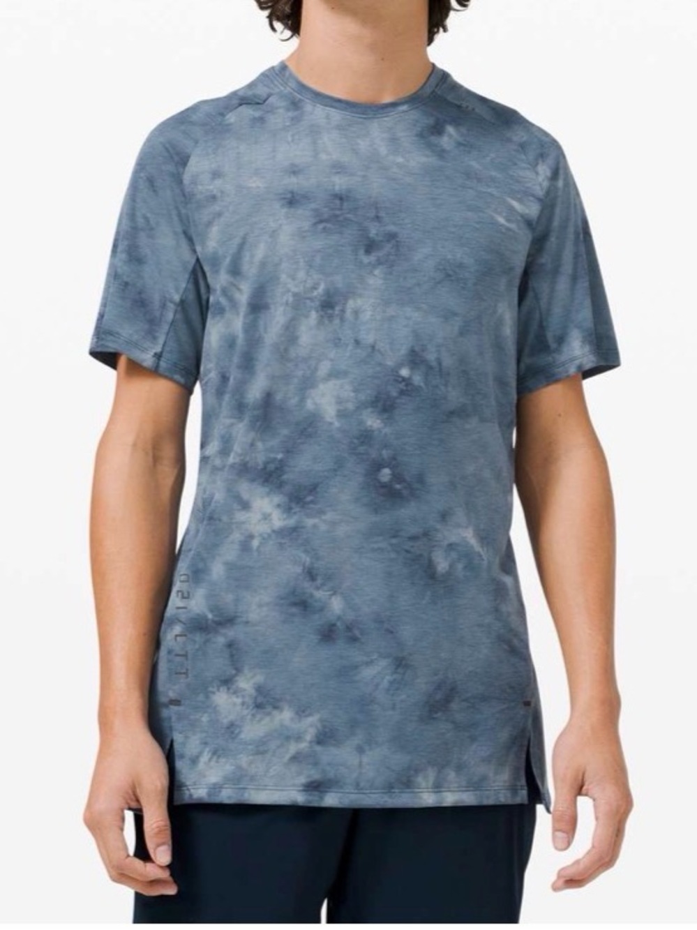 Lululemon Always Agile Short Sleeve Diamond Dye True Navy Chambray Men’s L/XL